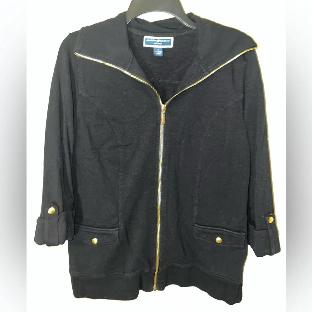 Karen Scott Sport Women's Black Full Zip Jacket! Size Small.